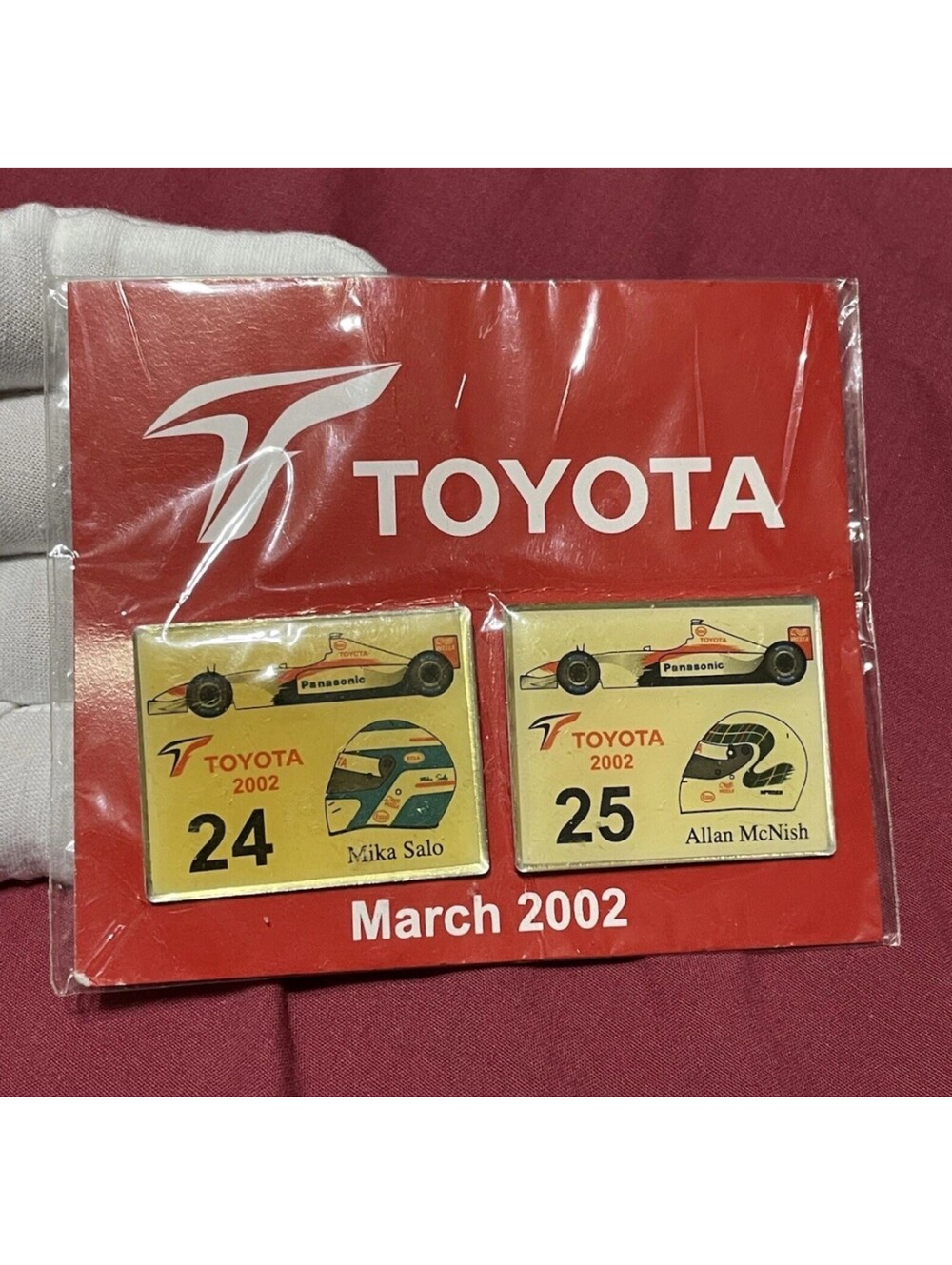 Toyota F1 Panasonic Vintage Pin Rare Japan 2002 Novelty Formula1 .